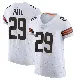 ＃29 Men's Tyler Hall White Elite Cleveland Browns Vapor Jersey