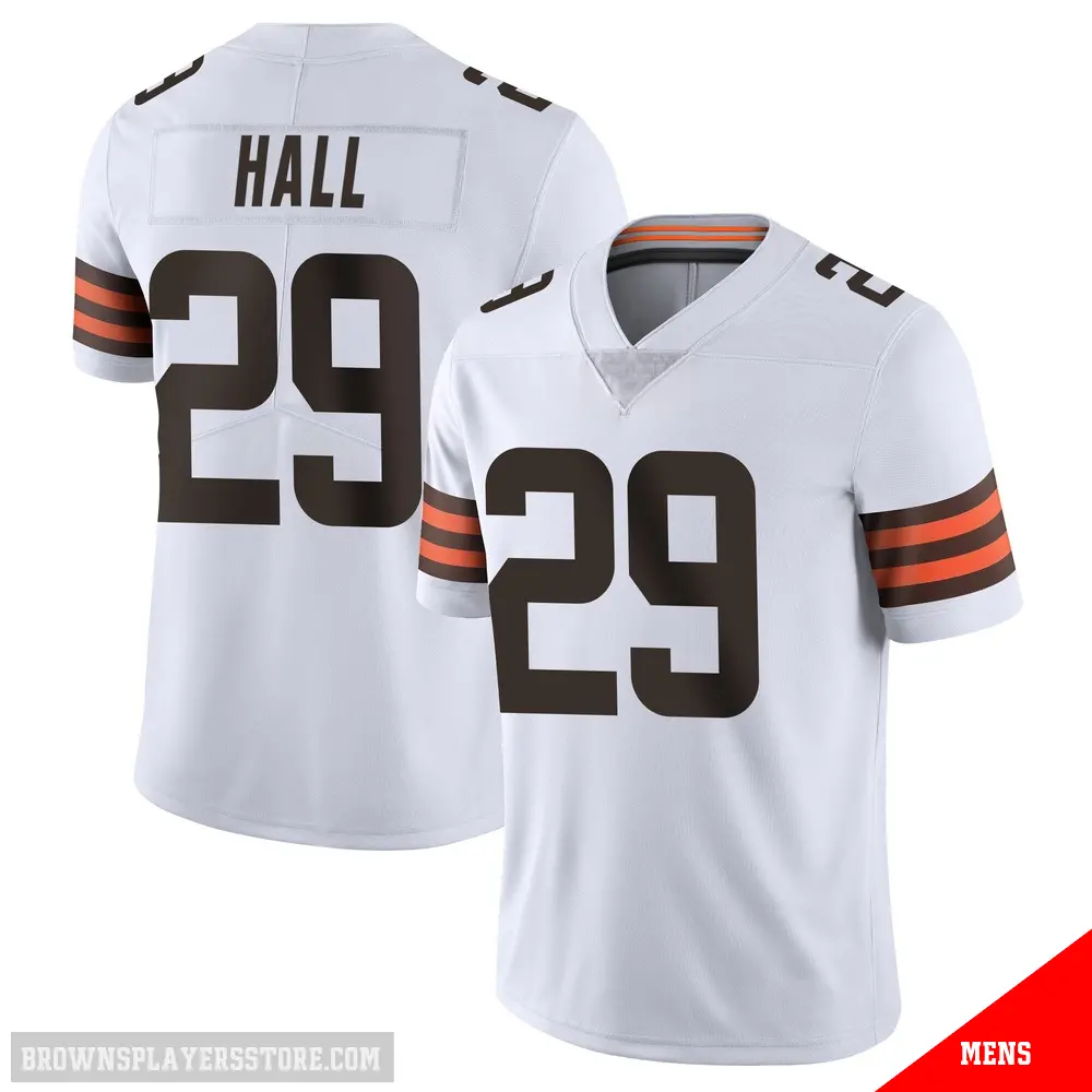 ＃29 Men's Tyler Hall White Limited Cleveland Browns Vapor Untouchable Jersey