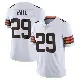 ＃29 Men's Tyler Hall White Limited Cleveland Browns Vapor Untouchable Jersey
