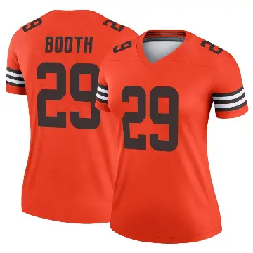 ＃29 Women's Davon Booth Orange Legend Cleveland Browns Inverted Jersey
