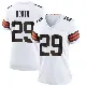 ＃29 Women's Davon Booth White Game Cleveland Browns Jersey