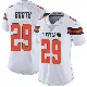 ＃29 Women's Davon Booth White Limited Cleveland Browns Vapor Untouchable Jersey