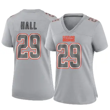 ＃29 Women's Tyler Hall Gray Game Cleveland Browns Atmosphere Fashion Jersey