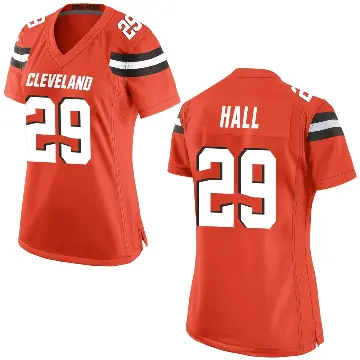 ＃29 Women's Tyler Hall Orange Game Cleveland Browns Alternate Jersey
