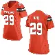＃29 Women's Tyler Hall Orange Game Cleveland Browns Alternate Jersey