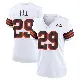 ＃29 Women's Tyler Hall White Game Cleveland Browns 1946 Collection Alternate Jersey