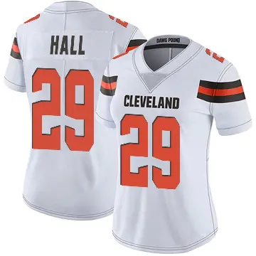 ＃29 Women's Tyler Hall White Limited Cleveland Browns Vapor Untouchable Jersey