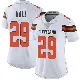 ＃29 Women's Tyler Hall White Limited Cleveland Browns Vapor Untouchable Jersey