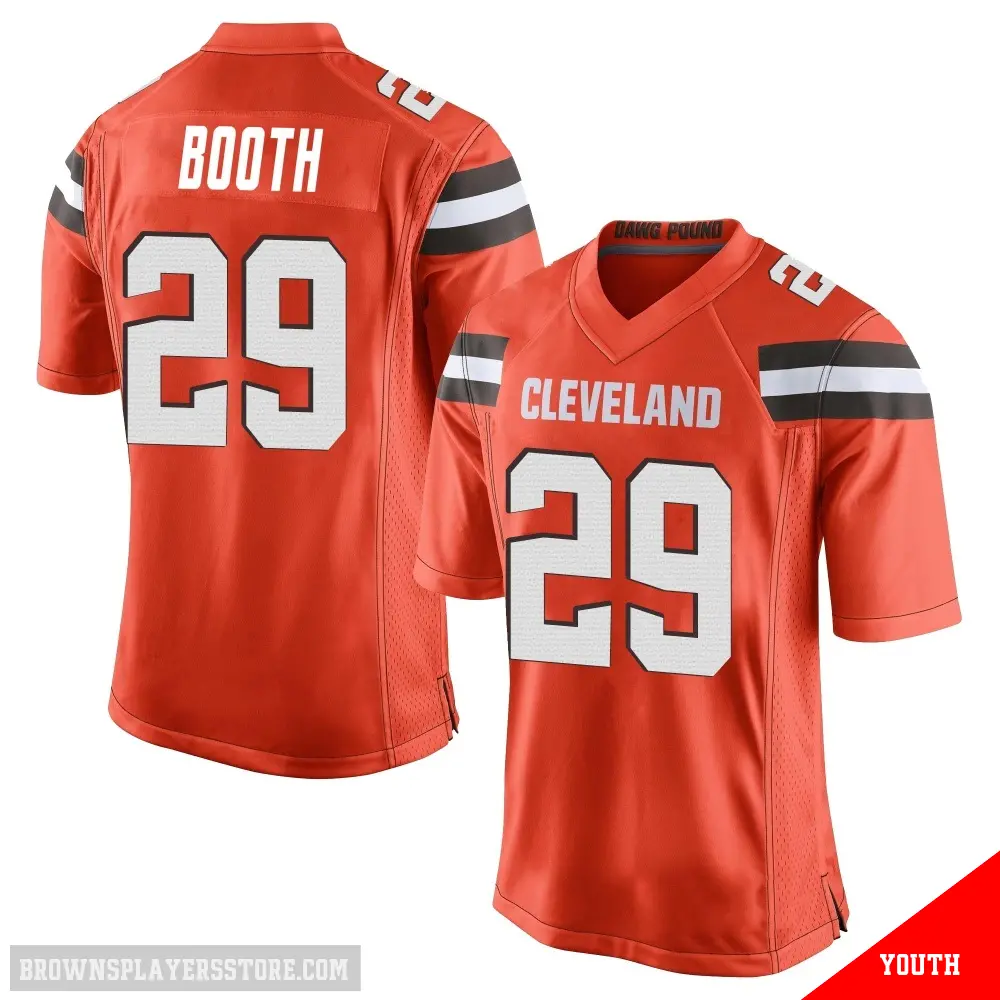 ＃29 Youth Davon Booth Orange Game Cleveland Browns Alternate Jersey