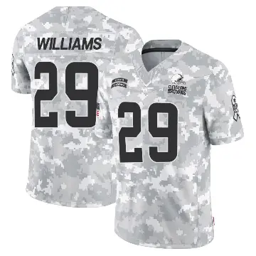 ＃29 Youth Dee Williams Arctic Camo Limited Cleveland Browns 2024 Salute to Service Jersey