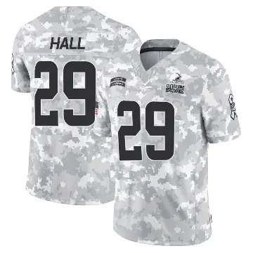 ＃29 Youth Tyler Hall Arctic Camo Limited Cleveland Browns 2024 Salute to Service Jersey