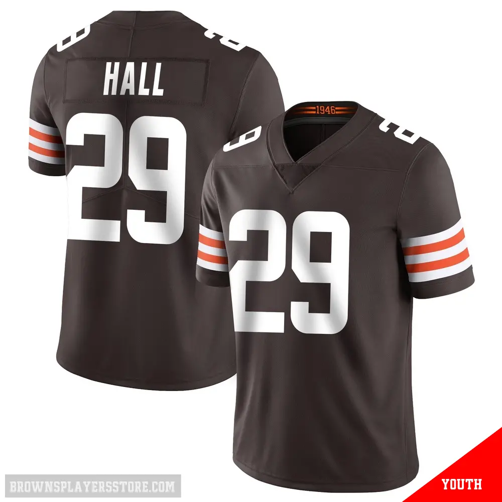 ＃29 Youth Tyler Hall Brown Limited Cleveland Browns Team Color Vapor Untouchable Jersey