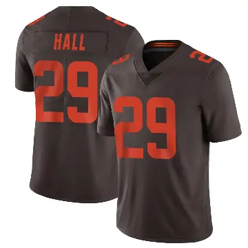 ＃29 Youth Tyler Hall Brown Limited Cleveland Browns Vapor Alternate Jersey