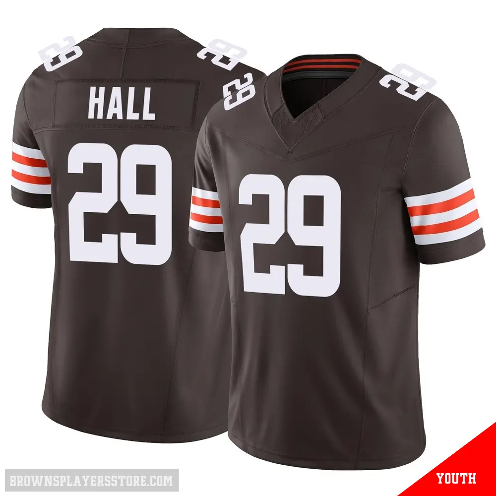 ＃29 Youth Tyler Hall Brown Limited Cleveland Browns Vapor F.U.S.E. Jersey