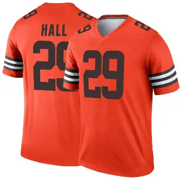 ＃29 Youth Tyler Hall Orange Legend Cleveland Browns Inverted Jersey