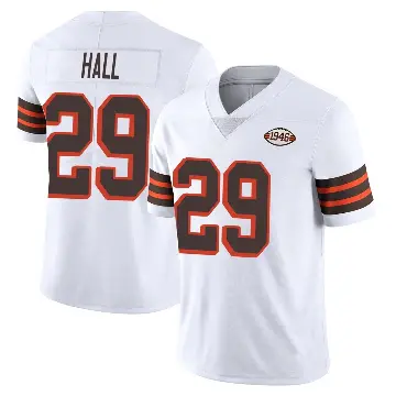 ＃29 Youth Tyler Hall White Limited Cleveland Browns Vapor 1946 Collection Alternate Jersey