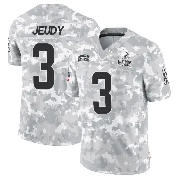 ＃3 Men's Jerry Jeudy Arctic Camo Limited Cleveland Browns 2024 Salute to Service Jersey