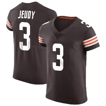 ＃3 Men's Jerry Jeudy Brown Elite Cleveland Browns Vapor Jersey