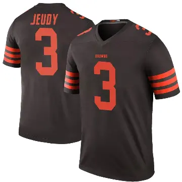 ＃3 Men's Jerry Jeudy Brown Legend Cleveland Browns Color Rush Jersey