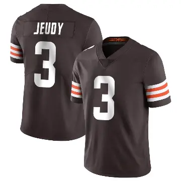 ＃3 Men's Jerry Jeudy Brown Limited Cleveland Browns Team Color Vapor Untouchable Jersey