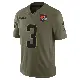 ＃3 Men's Jerry Jeudy Olive Limited Cleveland Browns 2025 Salute to Service Jersey
