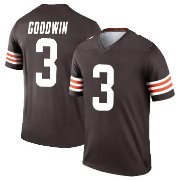＃3 Men's Marquise Goodwin Brown Legend Cleveland Browns Jersey