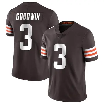 ＃3 Men's Marquise Goodwin Brown Limited Cleveland Browns Team Color Vapor Untouchable Jersey