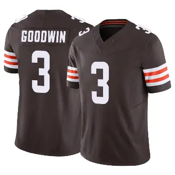 ＃3 Men's Marquise Goodwin Brown Limited Cleveland Browns Vapor F.U.S.E. Jersey