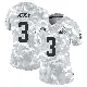 ＃3 Women's Jerry Jeudy Arctic Camo Limited Cleveland Browns 2024 Salute to Service Jersey
