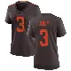 ＃3 Women's Jerry Jeudy Brown Game Cleveland Browns Alternate Jersey