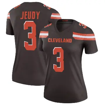 ＃3 Women's Jerry Jeudy Brown Legend Cleveland Browns Jersey