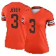 ＃3 Women's Jerry Jeudy Orange Legend Cleveland Browns Inverted Jersey