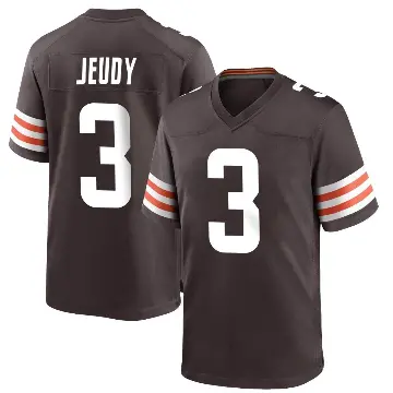 ＃3 Youth Jerry Jeudy Brown Game Cleveland Browns Team Color Jersey