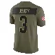 ＃3 Youth Jerry Jeudy Olive Limited Cleveland Browns 2025 Salute to Service Jersey