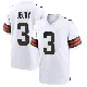 ＃3 Youth Jerry Jeudy White Game Cleveland Browns Jersey