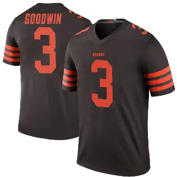 ＃3 Youth Marquise Goodwin Brown Legend Cleveland Browns Color Rush Jersey