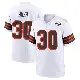 ＃30 Men's Devin Bush White Game Cleveland Browns 1946 Collection Alternate Jersey