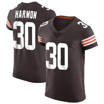 ＃30 Men's Duron Harmon Brown Elite Cleveland Browns Vapor Jersey