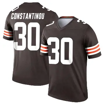 ＃30 Men's Nik Constantinou Brown Legend Cleveland Browns Jersey