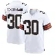 ＃30 Men's Nik Constantinou White Game Cleveland Browns Jersey