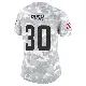 ＃30 Women's Devin Bush Arctic Camo Limited Cleveland Browns 2024 Salute to Service Jersey