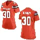 ＃30 Women's Duron Harmon Orange Game Cleveland Browns Alternate Jersey