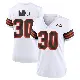 ＃30 Women's Duron Harmon White Game Cleveland Browns 1946 Collection Alternate Jersey