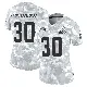 ＃30 Women's Nik Constantinou Arctic Camo Limited Cleveland Browns 2024 Salute to Service Jersey