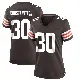 ＃30 Women's Nik Constantinou Brown Game Cleveland Browns Team Color Jersey
