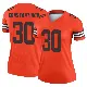 ＃30 Women's Nik Constantinou Orange Legend Cleveland Browns Inverted Jersey