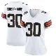 ＃30 Women's Nik Constantinou White Game Cleveland Browns Jersey