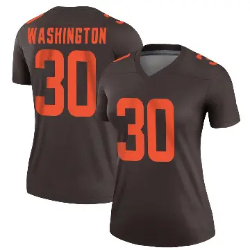 ＃30 Women's Zion Washington Brown Legend Cleveland Browns Alternate Jersey