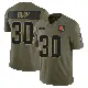 ＃30 Youth Devin Bush Olive Limited Cleveland Browns 2025 Salute to Service Jersey
