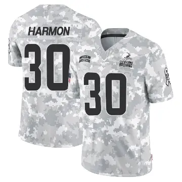 ＃30 Youth Duron Harmon Arctic Camo Limited Cleveland Browns 2024 Salute to Service Jersey